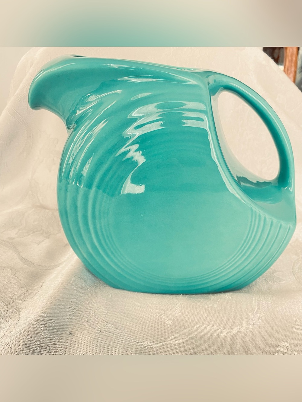 Homer Laughlin Fiesta Turquoise Pitcher Disk Large 67 oz